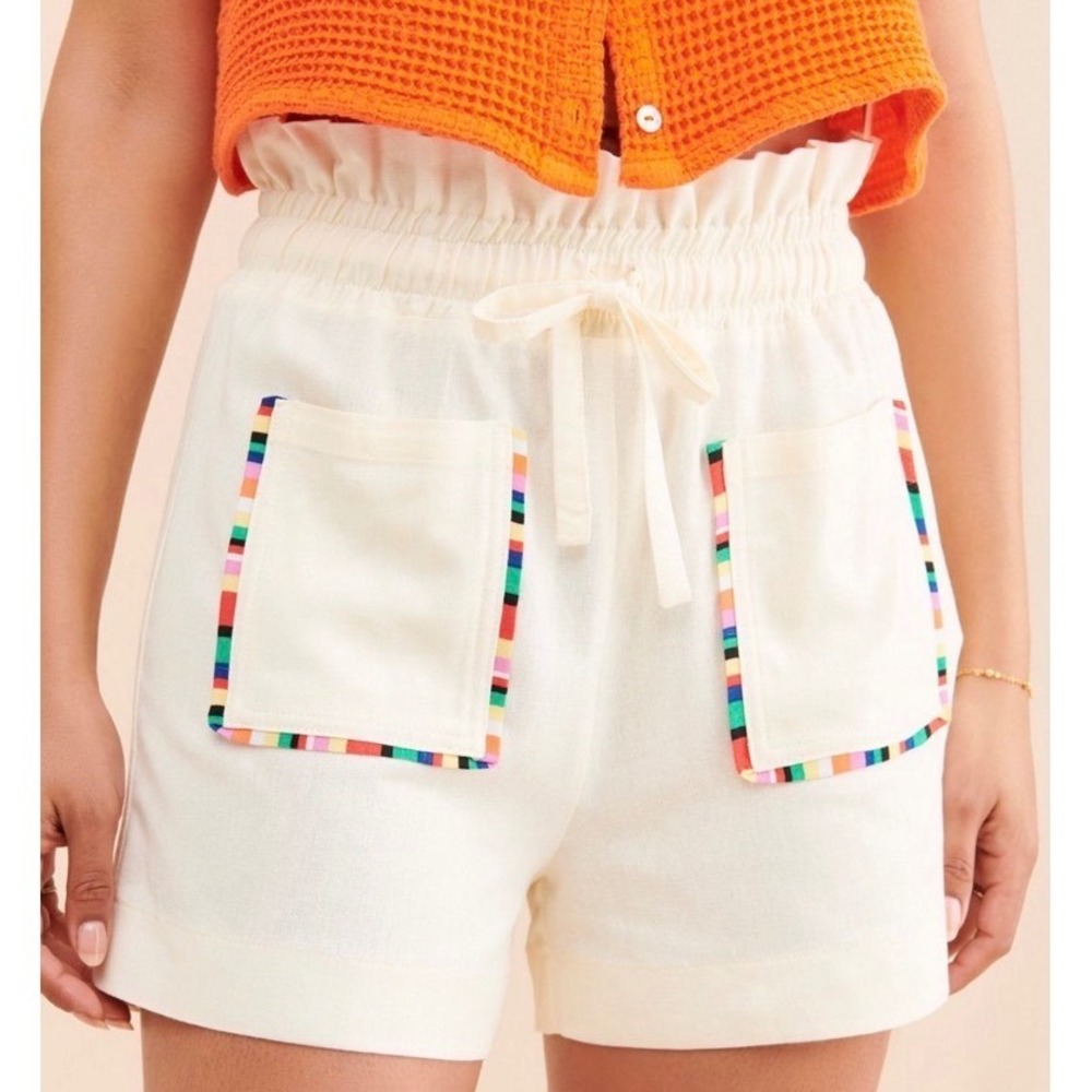NWT Anthropologie PASTICHE Tina Linen Shorts | XS